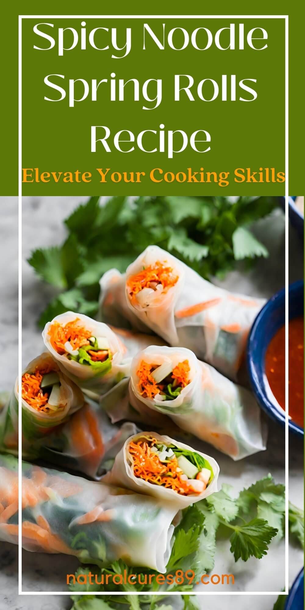 Spicy Noodle Spring Rolls Recipe