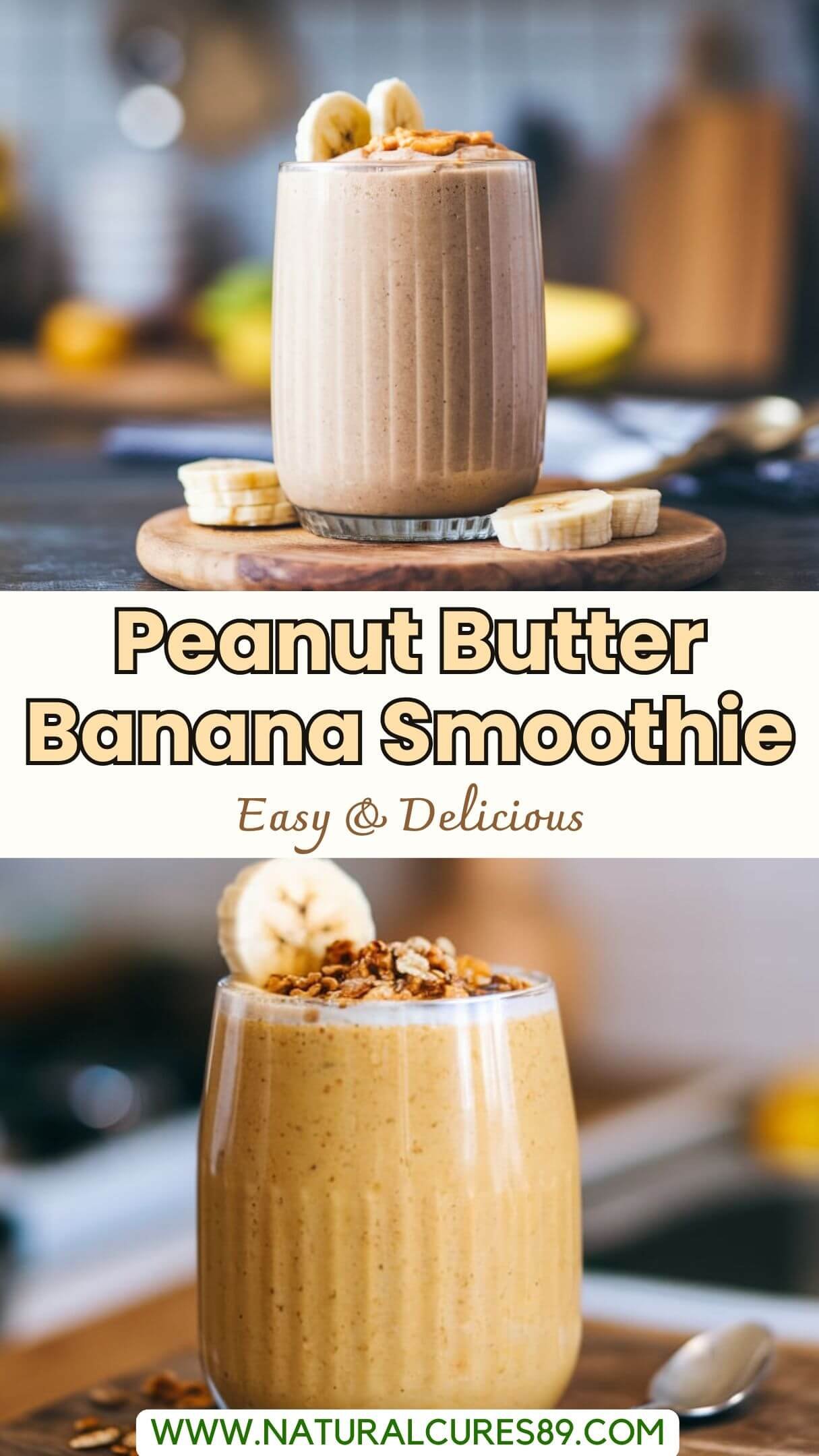 This peanut butter banana protein smoothie is a vegan-friendly recipe packed with flavor and nutrients! Perfect for meal prep, busy mornings, or a post-workout treat. #SmoothiesVegan #PeanutButterSmoothie #HealthyBananaSmoothie