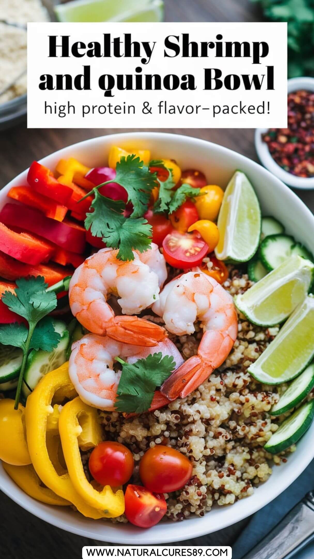 This Lemon Herb Shrimp & Quinoa Bowl is a fresh, zesty, and protein-packed meal perfect for a light lunch, meal prep, or a quick weeknight dinner! It’s gluten-free, high in protein, and loaded with nutrients. A must-try for clean eating and healthy meal plans!
